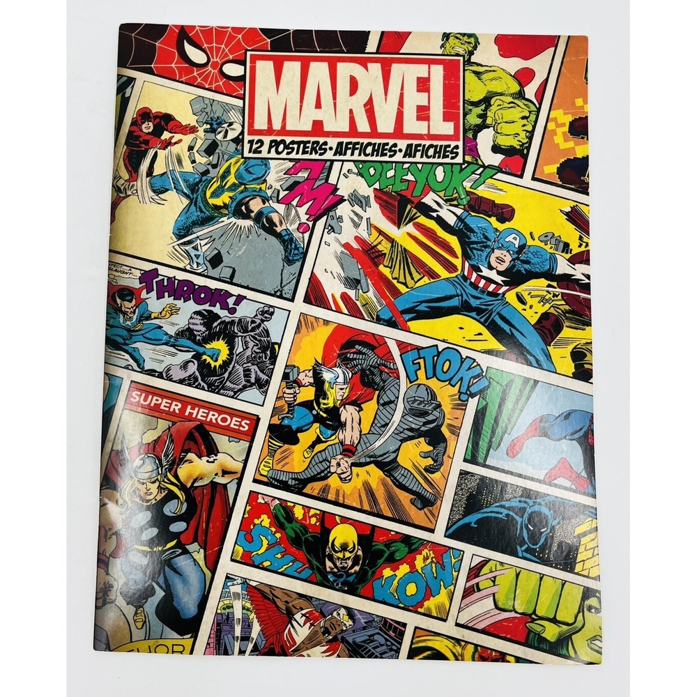 Trends Posters Marvel Comic Covers‎ Posters 8.5" x 11" 12 Posters New In Book